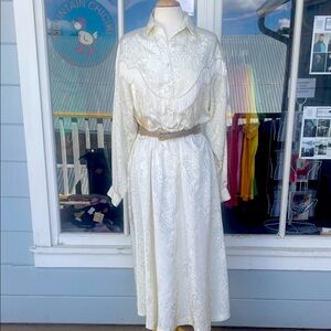 Vintage Panhandle Slim Western Rodeo floral wedding dress